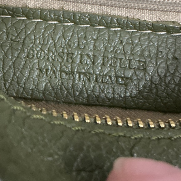 Elie Beaumont olive green crossbody camera bag geniune leather - Picture 2 of 7